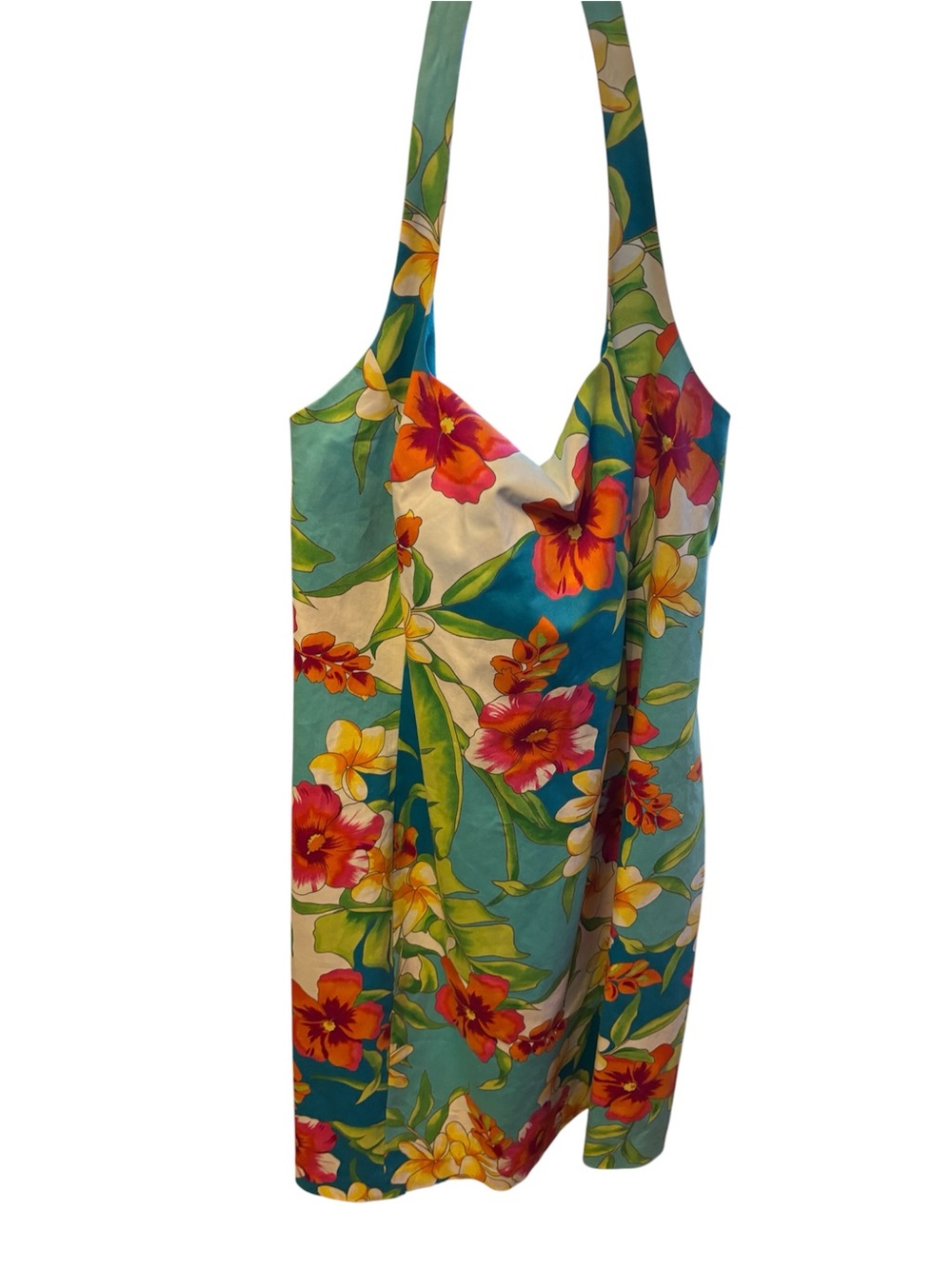 Lauren Ralph Lauren Turquoise Floral Halter Sheath Dress